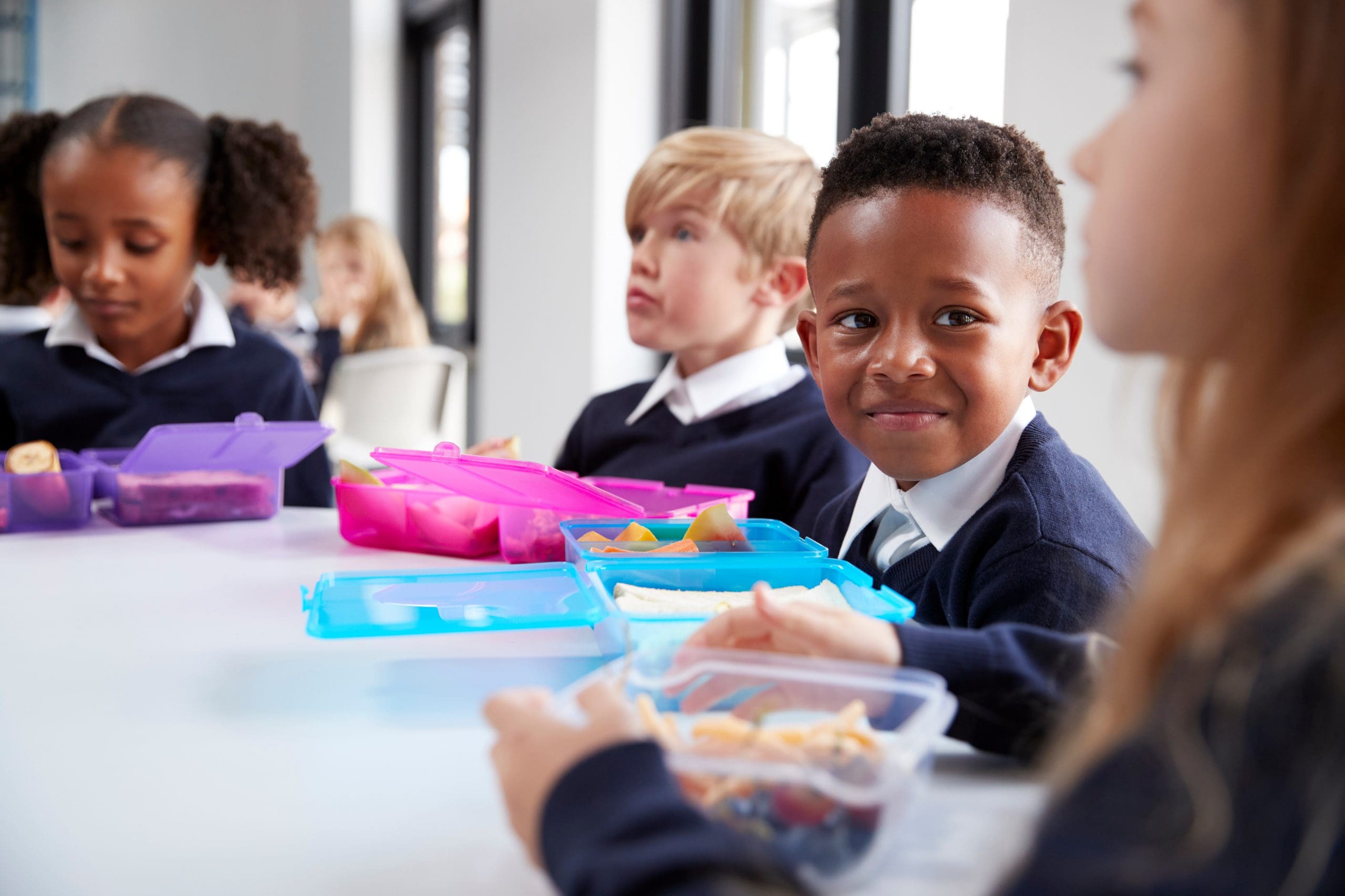 They had lunch at school. Break at School.