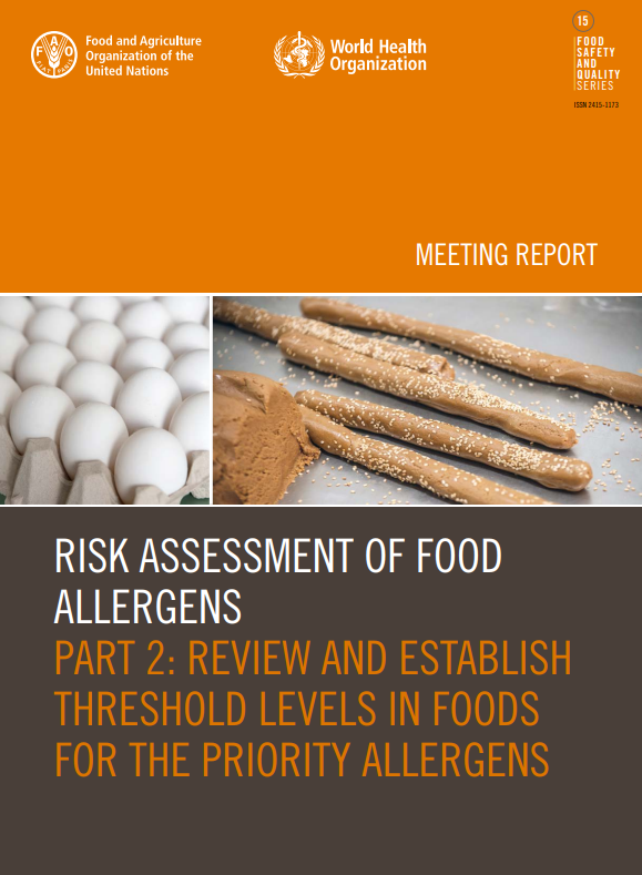 Threshold levels in foods for the priority allergens | Anaphylaxis UK