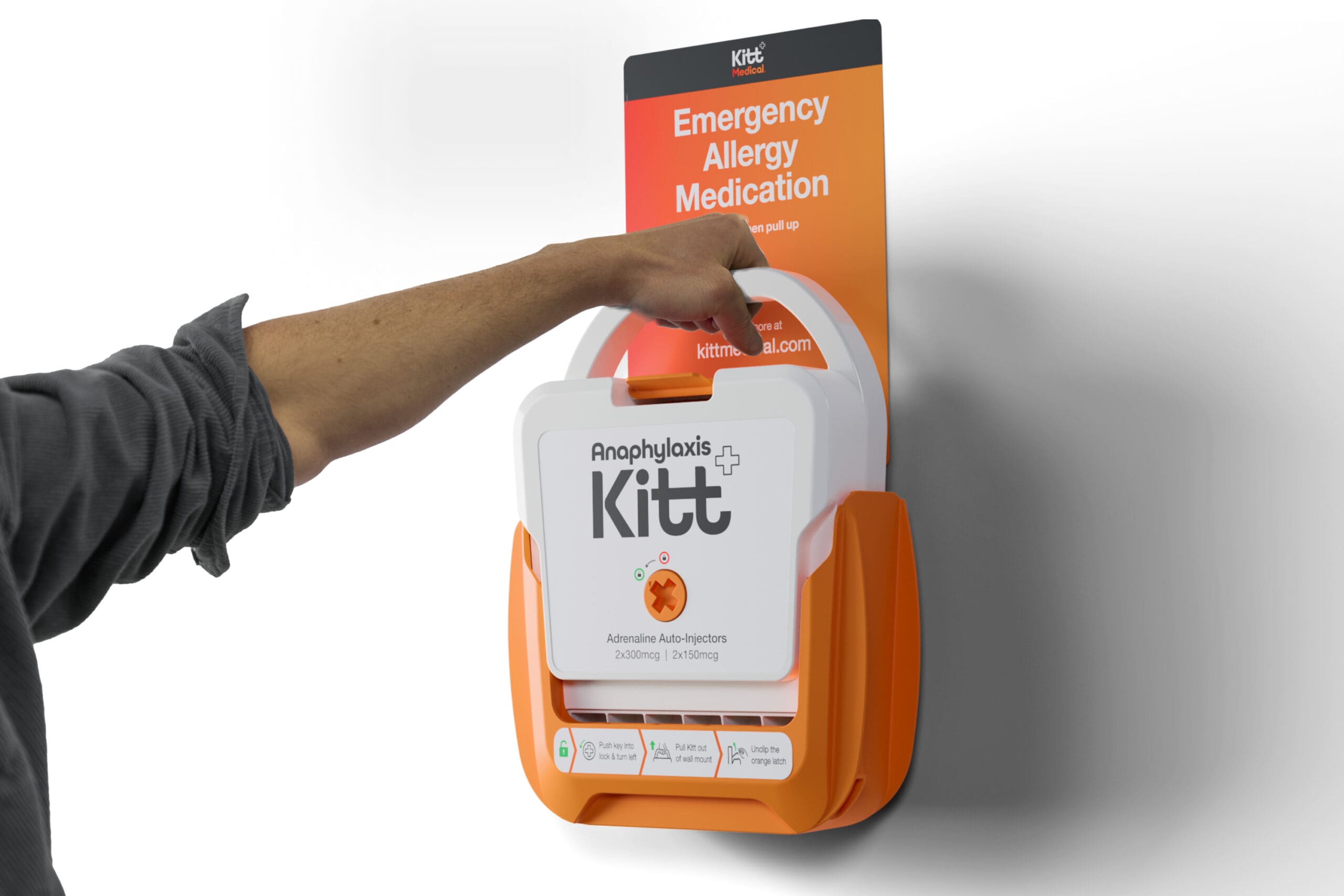 Grabbing Kitt on wall