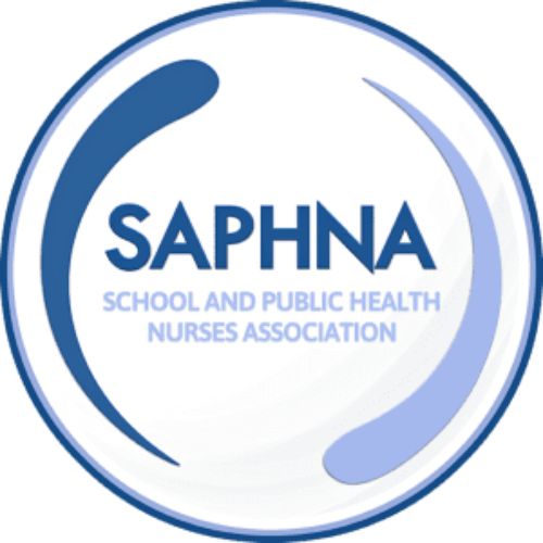 The school and public health nurses association logo showing support for anaphylaxis uk